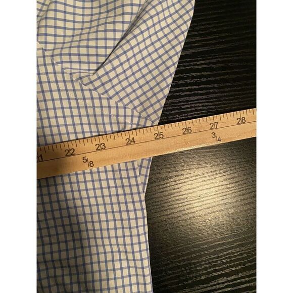 Polo Ralph Lauren Performance Long Sleeve Button Down White Blue Plaid Large - Picture 6 of 7